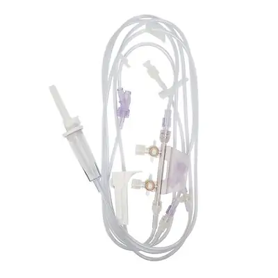 B. Braun - 354208 Primary IV Administration Set Caresite® Gravity 2 Ports 15 Drops / mL Drip Rate Without Filter 120 Inch Tubing Anesthesia