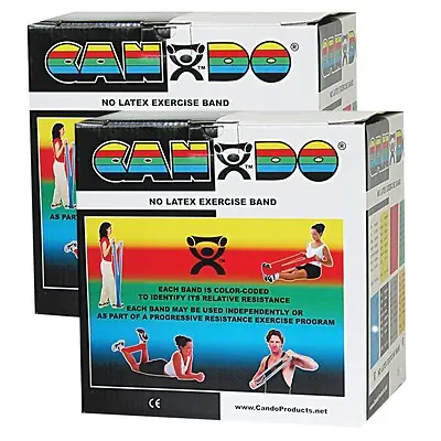 Fabrication Enterprises - 10-5655 Exercise Resistance Band CanDo® Black 5 Inch X 50 Yard X-Heavy Resistance