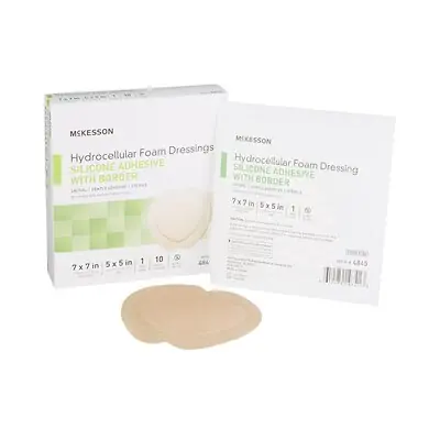 McKesson Brand - 4845 McKesson Silicone Adhesive with Border Silicone Foam Dressing