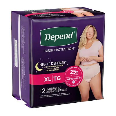Kimberly Clark - 55154 Depend® Night Defense® Women's Absorbent Underwear