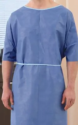 Graham Medical Products - 65336 Patient Exam Gown One Size Fits Most Blue Disposable