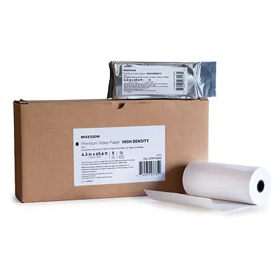 McKesson Brand - 252-UPP110HD Ultrasound Video Paper McKesson Roll Black and White Without Grid