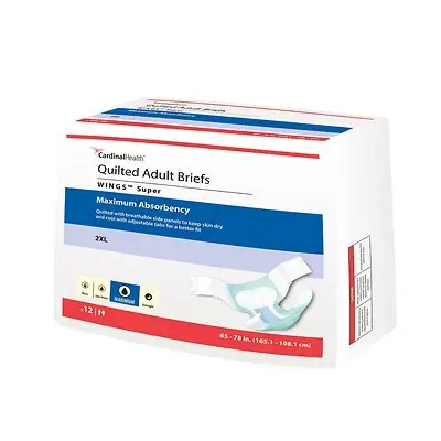 Cardinal - 67093 Wings™ Super Maximum Absorbency Incontinence Brief