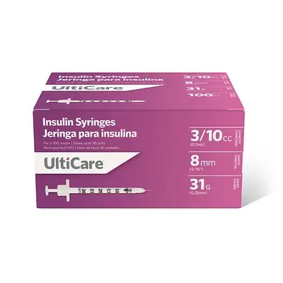 Ultimed - 09439 UltiCare™ Insulin Syringe with Needle