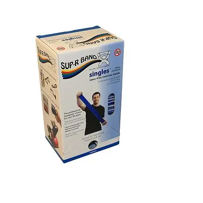 Fabrication Enterprises - 10-6374 Exercise Resistance Band Sup-R Band® Blue 5 Inch X 5 Foot Heavy Resistance