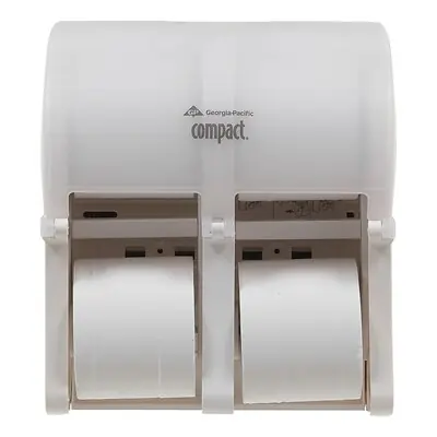 Georgia-Pacific Consumer Products LP - 56747A Toilet Tissue Dispenser Compact® Translucent White Plastic Manual 4 Rolls Wall Mount
