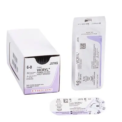 J & J Healthcare Systems - J570G Coated Vicryl™ Suture with Needle