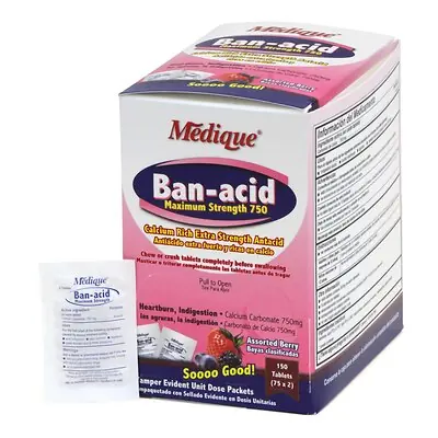 Medique Products - 28536 Ban-Acid® 750-mg Calcium Carbonate Antacid