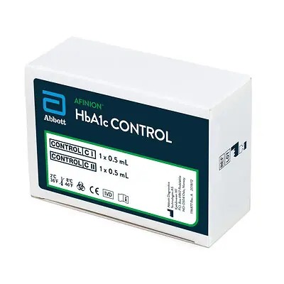 Abbott Rapid Dx North America LLC - 1116975 Diabetes Management Test Control Set Afinion™ Hemoglobin A1c (HbA1c) 2 Levels 2 X 0.5 mL