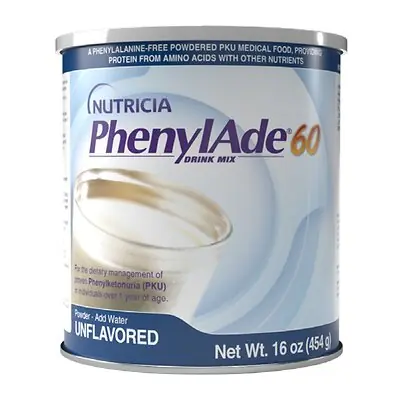 Nutricia North America - 200758 Oral Supplement PhenylAde®60 Unflavored Powder 16 oz. / 454 Gram Canister