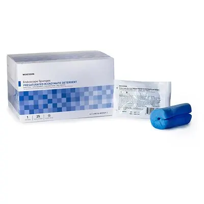 McKesson Brand - MC16-MCKSP-1 Pre-Saturated Endoscope Sponge Tubular 50.8 mm Diameter