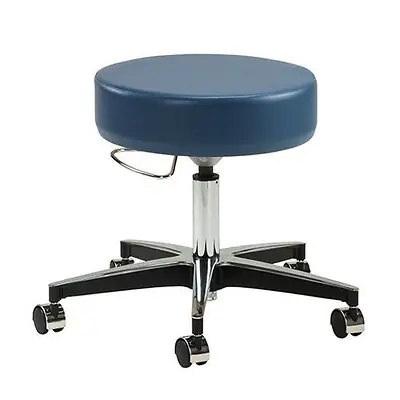 Clinton Industries - 2156-3WW Exam Stool Premier Series Without Backrest Pneumatic Height Adjustment 5 Casters Wedgewood