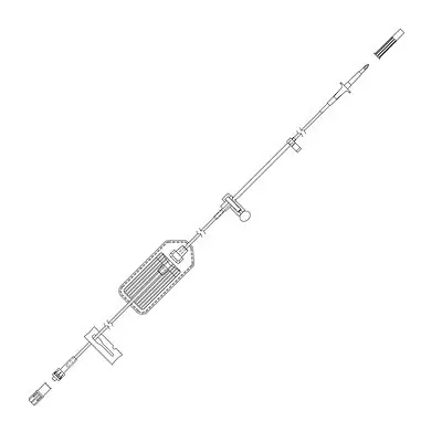 Zevex - 340-4128-V IV Pump Set Curlin® Pump Without Ports 15 Drops / mL Drip Rate 1.2 Micron Filter 99 Inch Tubing Solution
