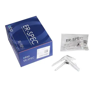 Cooper Surgical - C020100-1 Vaginal Speculum ER-SPEC® Pederson NonSterile Office Grade Acrylic Small Double Blade Duckbill Disposable Built-In Light Source