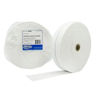 Dukal - 9904X Wound Packing Non-Impregnated 2 Inch X 100 Yard NonSterile X-Ray Detectable
