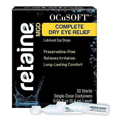 Ocusoft - 01571891730 OCuSOFT® Retaine® MGD Complete Dry Eye Relief Lubricant Eye Drops
