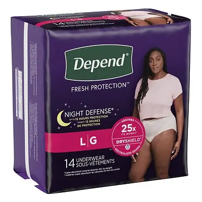 Kimberly Clark - 51702 Depend® Night Defense® Women's Absorbent Underwear