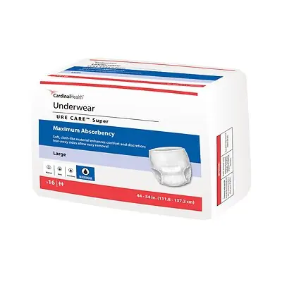 Cardinal - 1215 Sure Care Super Protective Incontinence Underwear Maximum Absorbency