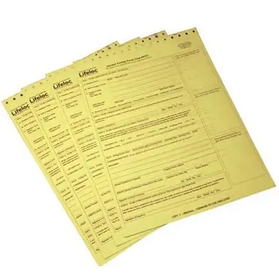 Lifeloc Technologies - 14008 Non-Dot Form Three Part Form