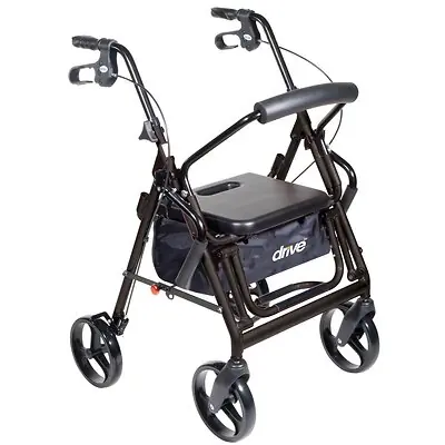 Drive DeVilbiss Healthcare - 795BK drive™ Duet Four-Wheel Rollator
