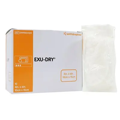 Smith & Nephew - 5999004120 Smith & Nephew Exu-Dry Anti-Shear Super Absorbent Dressing