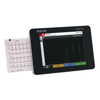 Schiller America - 0A.106000 Electrocardiograph Cardiovit® FT-1 Battery Operated LCD Display Stress