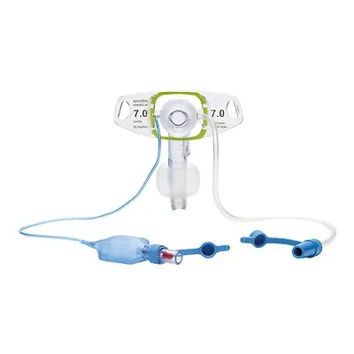 ICU Medical FKA Smiths Medical - 101/875/070 Cuffed Tracheostomy Tube Portex BLUselect® Suctionaid® Size 7.0 mm Adult