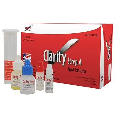 Clarity Lab Group LLC - DTG-STP50 Respiratory Test Kit Clarity® Strep A Test 50 Tests CLIA Waived