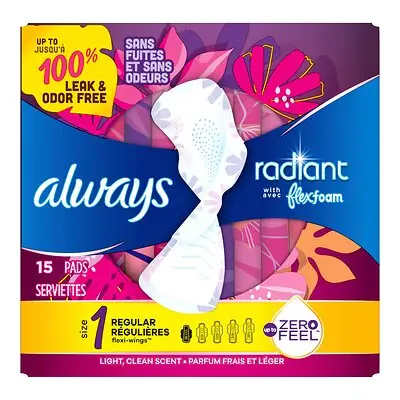 Procter & Gamble - 03700095334 Always® Radiant Regular Pads