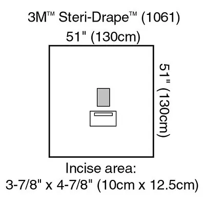 Solventum Corporation - 1061 3M™ Steri-Drape™ Sterile Medium EENT Drape