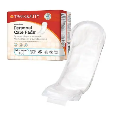 Principle Business Enterprises - 2480 Bladder Control Pad Tranquility® Premium Maximum 12 Inch Length Heavy Absorbency Super Absorbent Core One Size Fits Most