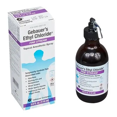 Gebauer - 0038-6000-104 Gebauer's Ethyl Chloride® Ethyl Chloride 100% Fine Stream 116 mL