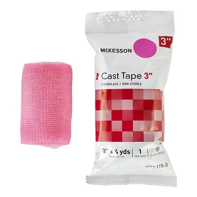McKesson Brand - 115-3X McKesson Pink Cast Tape