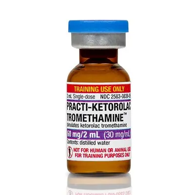 Wallcur - 307KT Clinical Training Medication Practi-Ketorolac Tromethamine™ Liquid Tint Vial 2 mL