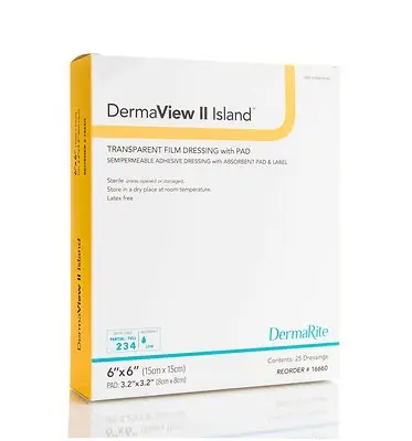 Sion Brands LLC - 16660 DermaView II™ Island Transparent Film Dressing with Pad