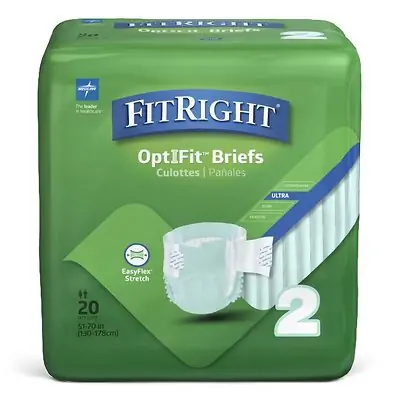 Medline - FRSU2 Incontinence Brief FitRight™ Stretch Ultra Adult Large / X-Large Unisex Disposable Heavy Absorbency