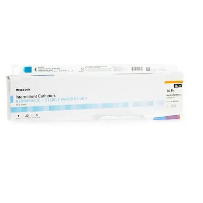 McKesson Brand - 16-MH1616 Urethral Catheter McKesson Straight Tip Hydrophilic Coated PVC 16 Fr. 16 Inch Length