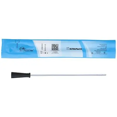 ConvaTec - ULTRAPLUS10 Urethral Catheter Cure Ultra® Plus™ Straight Tip Lubricated PVC 10 Fr. 8 Inch Length