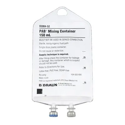 B. Braun - S5904-52 Partial Additive Bag PAB® 150 mL 2 Port Single Chamber
