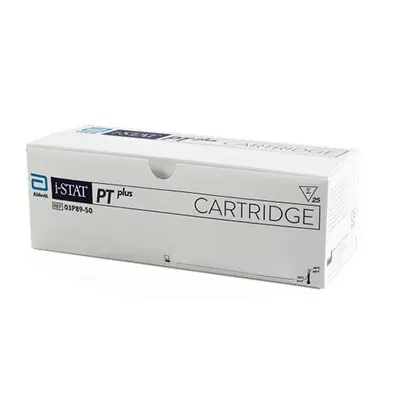 Abbott Point of Care - 03P89-50 Coagulation Reagent i-STAT PTplus Prothrombin Time Test / International Normalized Ratio (PT / INR) CLIA Non-Waived For i-STAT 1 System 25 Tests