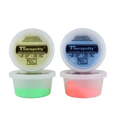 Fabrication Enterprises - 10-1474 Therapy Putty Set CanDo® TheraPutty® X-Soft / Soft / Medium / Firm 4 X 2 oz.