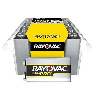 Energizer LLC - AL9V-12PP Alkaline Battery Rayovac® Ultra Pro™ 9V Cell 9 Volt Disposable 12 Pack