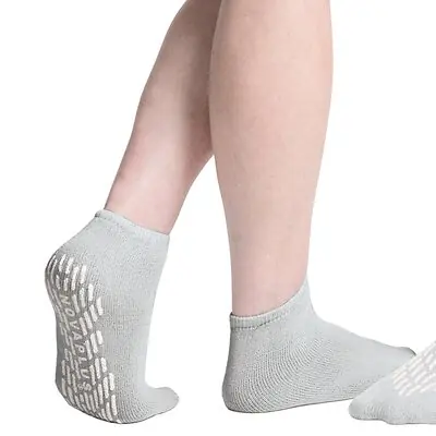 The Pillow Factory Division - V0106 Slipper Socks Novaplus Unisex Adult X-Large Double Tread Single Patient Use Gray