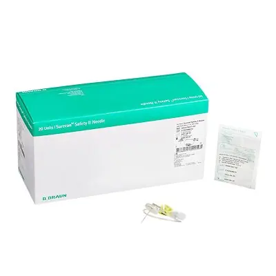 B. Braun - 4447007-02 Huber Needle Infusion Set Surecan™ Safety II 20 Gauge 1 Inch 7-1/2 Inch Tubing Without Port