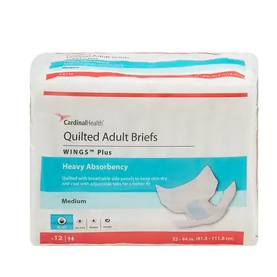 Cardinal - 66033 Wings™ Plus Quilted Heavy Absorbency Incontinence Brief