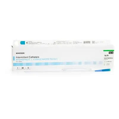 McKesson Brand - 16-MH1614C Urethral Catheter McKesson Coude Tip Hydrophilic Coated PVC 14 Fr. 16 Inch Length