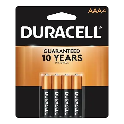Procter & Gamble - 04133342401 Alkaline Battery Duracell® Coppertop® AAA Cell 1.5 Volt Disposable 4 Pack