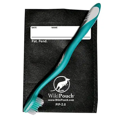 Infection Prevention Products Inc PIP-2.0 - Patient Belongings Bag WikiPouch® PIP 2.0 4 X 6 Inch Spunbond Fiber Tape Closure Black - 10/Pack, 100/Case