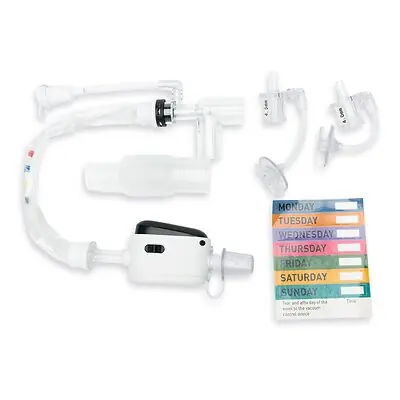 McKesson Brand - 16-TR10FR Closed Suction Catheter McKesson Tracheostomy Type Atraumatic Tip Elbow Style Thumb Valve Vent 10 Fr. Sterile