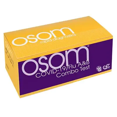 Sekisui Diagnostics - 1099 Respiratory Test Kit OSOM® COVID-19 / Flu A + B Combo Test 25 Tests CLIA Waived